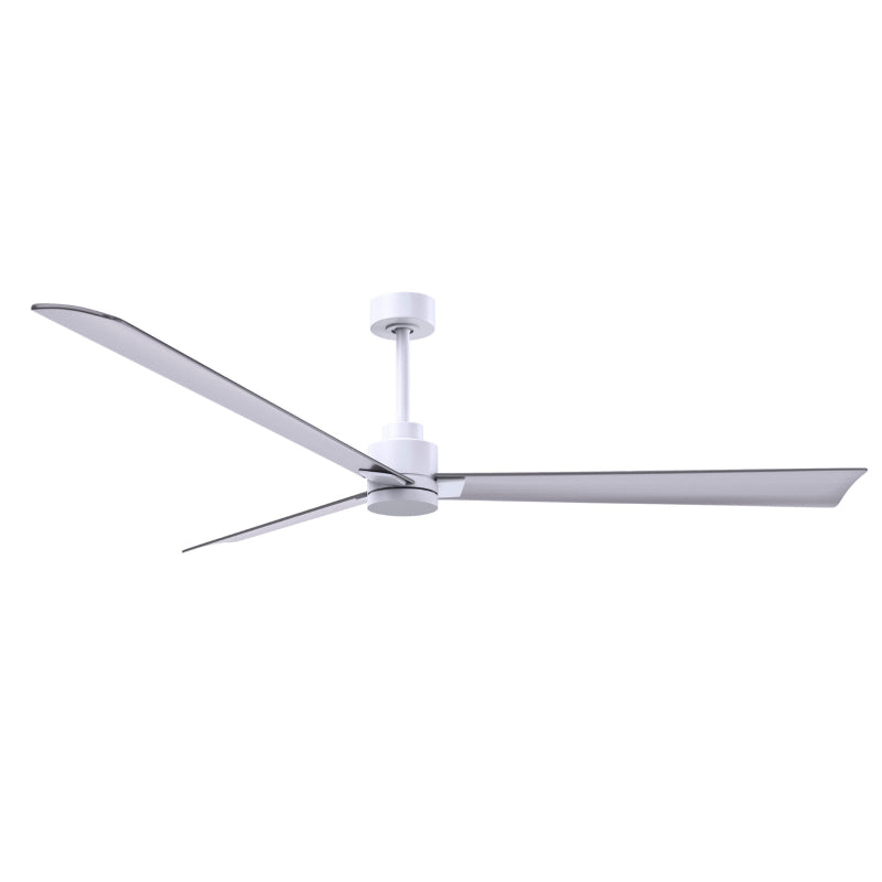 Matthews Fan Atlas Alessandra 72" Indoor/Outdoor Ceiling Fan - Matte White/Brushed Nickel