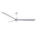 Matthews Fan Atlas Alessandra 72" Indoor/Outdoor Ceiling Fan - Matte White/Brushed Nickel