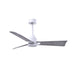 Matthews Fan Atlas Alessandra 42" Ceiling Fan - Matte White/Barn Wood