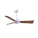 Matthews Fan Atlas Alessandra 42" Ceiling Fan - Matte White/Wanut
