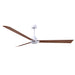 Matthews Fan Atlas Alessandra 72" Indoor/Outdoor Ceiling Fan - Matte White/Walnut