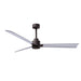 Matthews Fan Atlas Alessandra 56" Indoor/Outdoor Ceiling Fan - Textured Bronze/Brushed Nickel