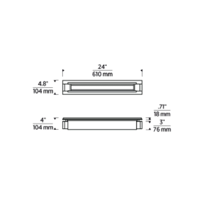 Visual Comfort AKBA688 Capa 1-lt 24" Tall LED Vanity