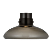 Visual Comfort AKFM592 Morgan 18" LED Flush Mount - Burnished Bronze/Smoke Glass