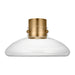 Visual Comfort AKFM592 Morgan 18" LED Flush Mount - Hand Rubbed Antique Brass/Clear Glass