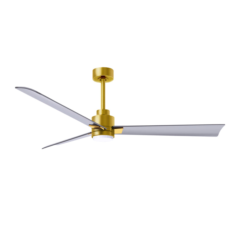 Matthews Fan Atlas Alessandra-LK 56" Ceiling Fan with LED Light - Brushed Brass/Brushed Nickel