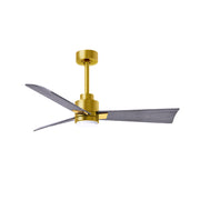 Matthews Fan Atlas Alessandra-LK 42" Ceiling Fan with LED Light - Brushed Brass/Barn Wood