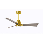 Matthews Fan Atlas Alessandra-LK 42" Ceiling Fan with LED Light - Brushed Brass/Gray Ash