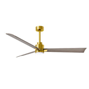 Matthews Fan Atlas Alessandra-LK 56" Ceiling Fan with LED Light - Brushed Brass/Gray Ash