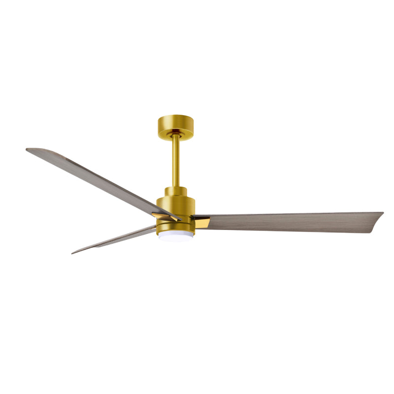Matthews Fan Atlas Alessandra-LK 56" Ceiling Fan with LED Light - Brushed Brass/Gray Ash