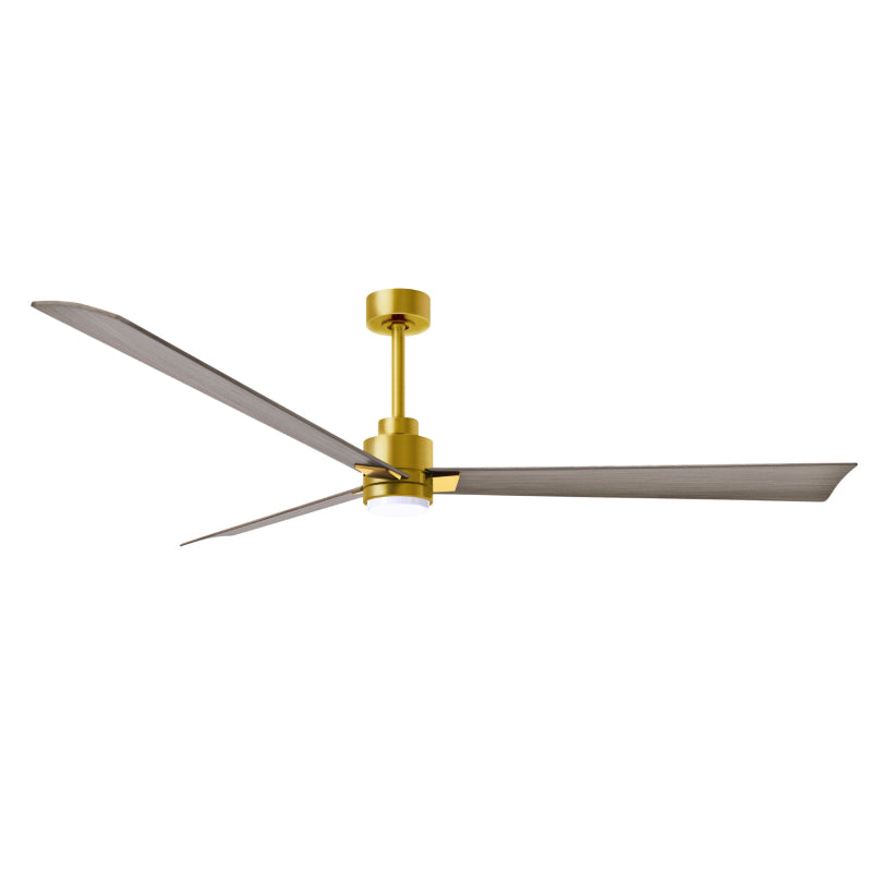 Matthews Fan Atlas Alessandra-LK 72" Ceiling Fan with LED Light - Brushed Brass/Gary Ash