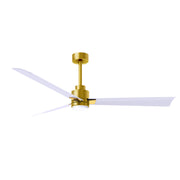 Matthews Fan Atlas Alessandra-LK 56" Ceiling Fan with LED Light - Brushed Brass/Matte White