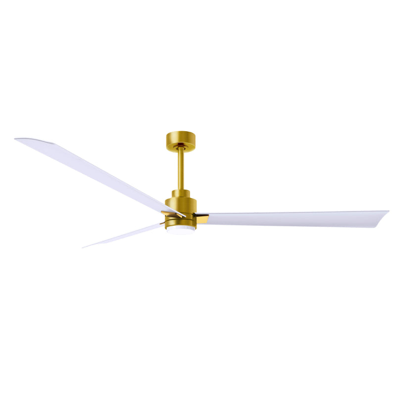 Matthews Fan Atlas Alessandra-LK 72" Ceiling Fan with LED Light - Brushed Brass/Matte White