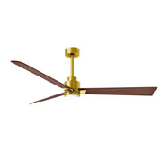 Matthews Fan Atlas Alessandra-LK 56" Ceiling Fan with LED Light - Brushed Brass/Walnut