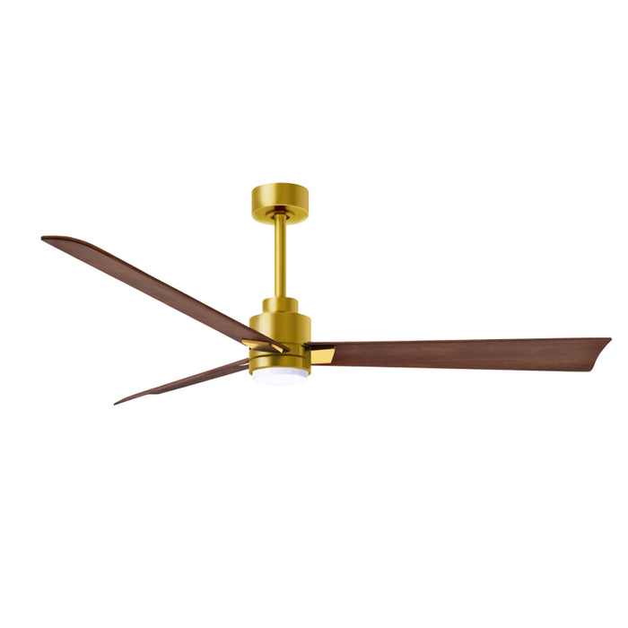 Matthews Fan Atlas Alessandra-LK 56" Ceiling Fan with LED Light - Brushed Brass/Walnut