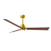 Matthews Fan Atlas Alessandra-LK 56" Ceiling Fan with LED Light - Brushed Brass/Walnut