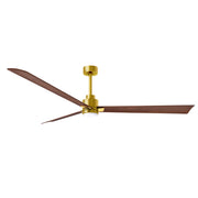 Matthews Fan Atlas Alessandra-LK 72" Ceiling Fan with LED Light - Brushed Brass/Walnut
