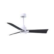 Matthews Fan Atlas Alessandra-LK 42" Ceiling Fan with LED Light - Matte White/Matte Black