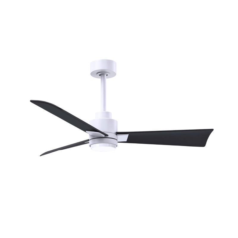 Matthews Fan Atlas Alessandra-LK 42" Ceiling Fan with LED Light - Matte White/Matte Black