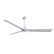 Matthews Fan Atlas Alessandra-LK 56" Ceiling Fan with LED Light - Matte White/Brushed Nickel