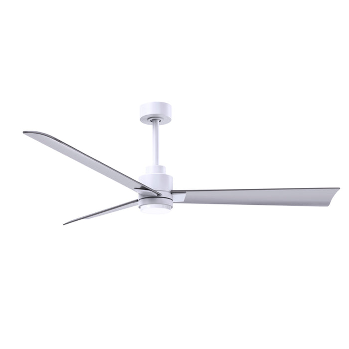 Matthews Fan Atlas Alessandra-LK 56" Ceiling Fan with LED Light - Matte White/Brushed Nickel