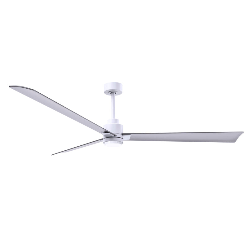 Matthews Fan Atlas Alessandra-LK 72" Ceiling Fan with LED Light - Matte White/Brushed Nickel