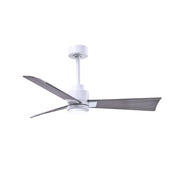 Matthews Fan Atlas Alessandra-LK 42" Ceiling Fan with LED Light - Matte White/Barn Wood