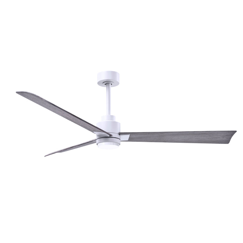 Matthews Fan Atlas Alessandra-LK 56" Ceiling Fan with LED Light - Matte White/Barn Wood