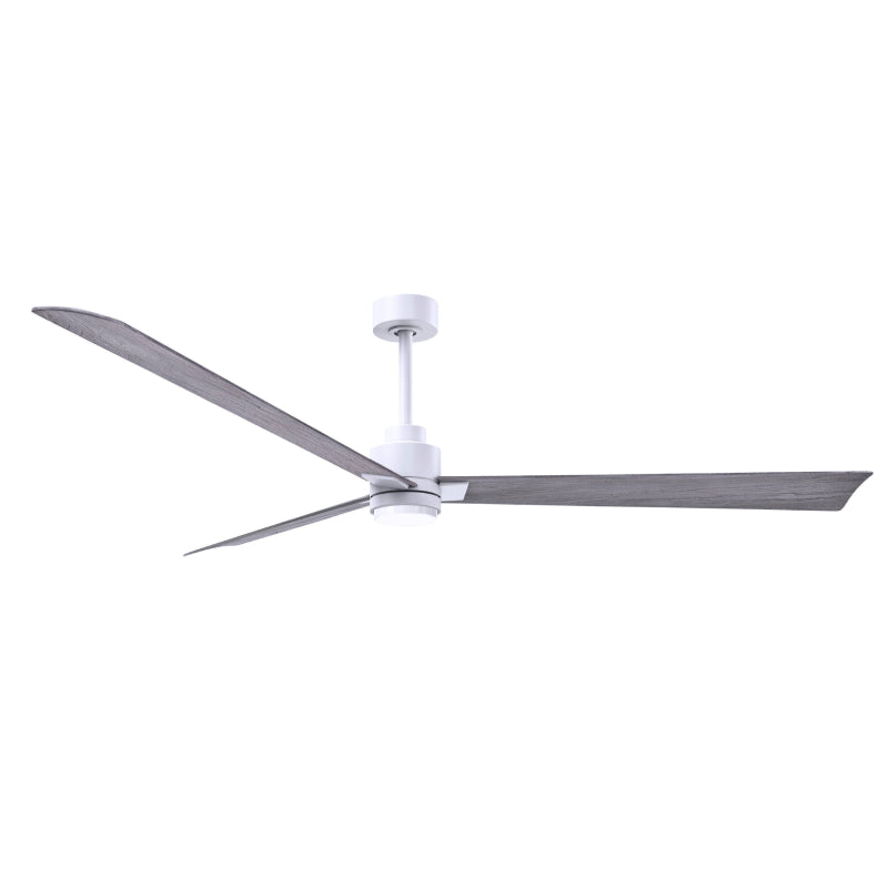 Matthews Fan Atlas Alessandra-LK 72" Ceiling Fan with LED Light - Matte White/Barn Wood