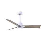 Matthews Fan Atlas Alessandra-LK 42" Ceiling Fan with LED Light - Matte White/Gray Ash