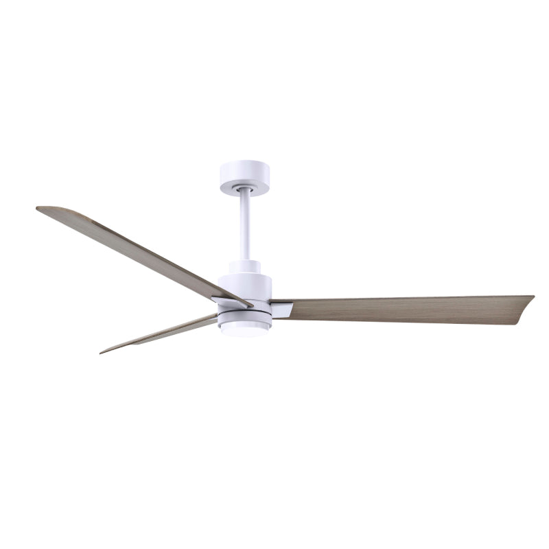 Matthews Fan Atlas Alessandra-LK 56" Ceiling Fan with LED Light - Matte White/Gray Ash