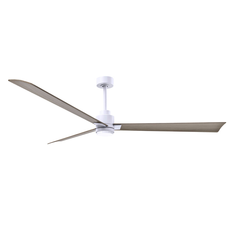 Matthews Fan Atlas Alessandra-LK 72" Ceiling Fan with LED Light - Matte White/Gary Ash