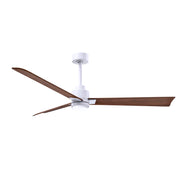 Matthews Fan Atlas Alessandra-LK 56" Ceiling Fan with LED Light - Matte White/Walnut
