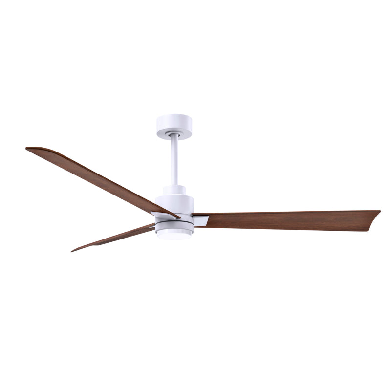 Matthews Fan Atlas Alessandra-LK 56" Ceiling Fan with LED Light - Matte White/Walnut