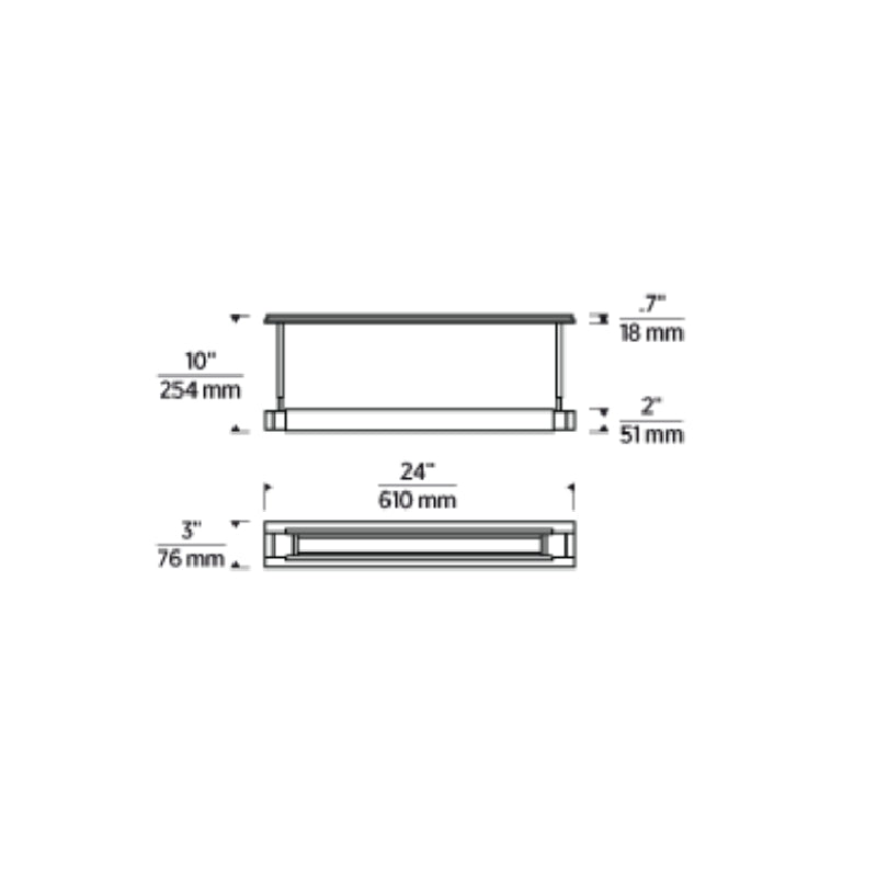 Visual Comfort AKPC685 Capa 1-lt 24" LED Picture Light, Warm Dim