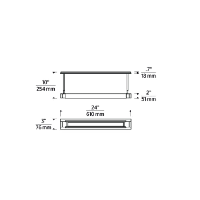 Visual Comfort AKPC685 Capa 1-lt 24" LED Picture Light, Warm Dim