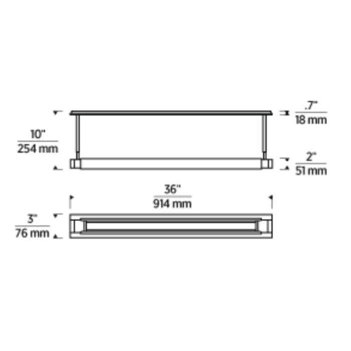 Visual Comfort AKPC686 Capa 1-lt 36" LED Picture Light, Warm Dim