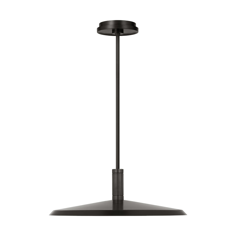 Visual Comfort AKPD682 Saucer Direct 1-lt 18" LED Pendant - Bronze/Darkened Brass