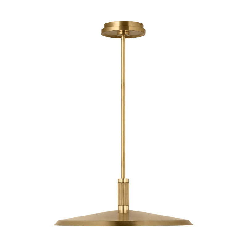 Visual Comfort AKPD682 Saucer Direct 1-lt 18" LED Pendant - Hand Rubbed Antique Brass
