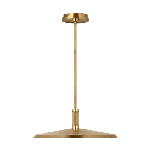 Visual Comfort AKPD682 Saucer Direct 1-lt 18" LED Pendant - Hand Rubbed Antique Brass