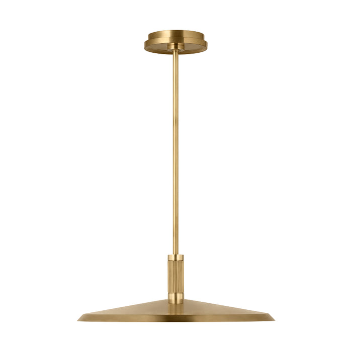 Visual Comfort AKPD682 Saucer Direct 1-lt 18" LED Pendant - Hand Rubbed Antique Brass