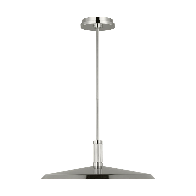Visual Comfort AKPD682 Saucer Direct 1-lt 18" LED Pendant - Polished Nickel