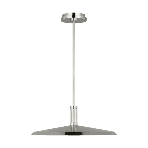 Visual Comfort AKPD682 Saucer Direct 1-lt 18" LED Pendant - Polished Nickel