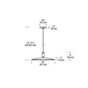 Visual Comfort AKPD682 Saucer Direct 1-lt 18" LED Pendant