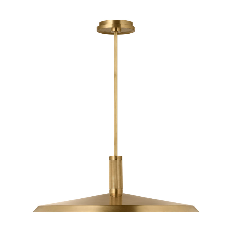 Visual Comfort AKPD683 Saucer Direct 1-lt 24" LED Pendant - Hand Rubbed Antique Brass