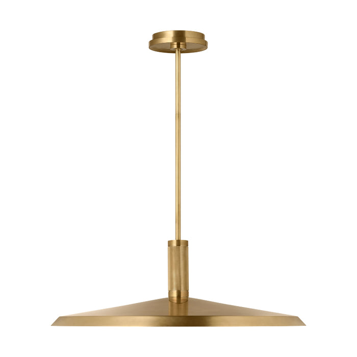 Visual Comfort AKPD683 Saucer Direct 1-lt 24" LED Pendant - Hand Rubbed Antique Brass