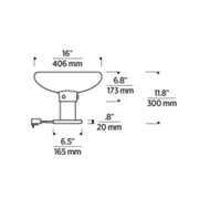 Visual Comfort AKTB681 Morgan 16" LED Table Lamp