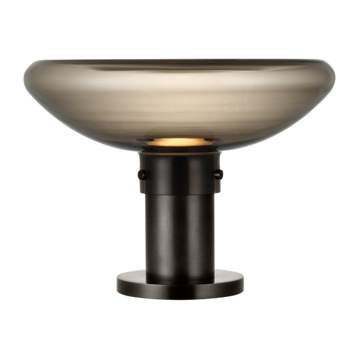 Visual Comfort AKTB681 Morgan 16" LED Table Lamp - Burnished Bronze/Smoke
