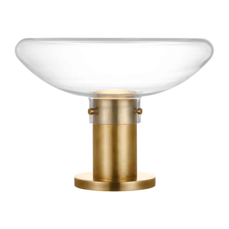 Visual Comfort AKTB681 Morgan 16" LED Table Lamp - Hand Rubbed Antique Brass/Clear