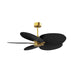 Matthews Fan Atlas Alessandra Tropical 48" Indoor/Outdoor Ceiling Fan - Brushed Brass/Matte Black